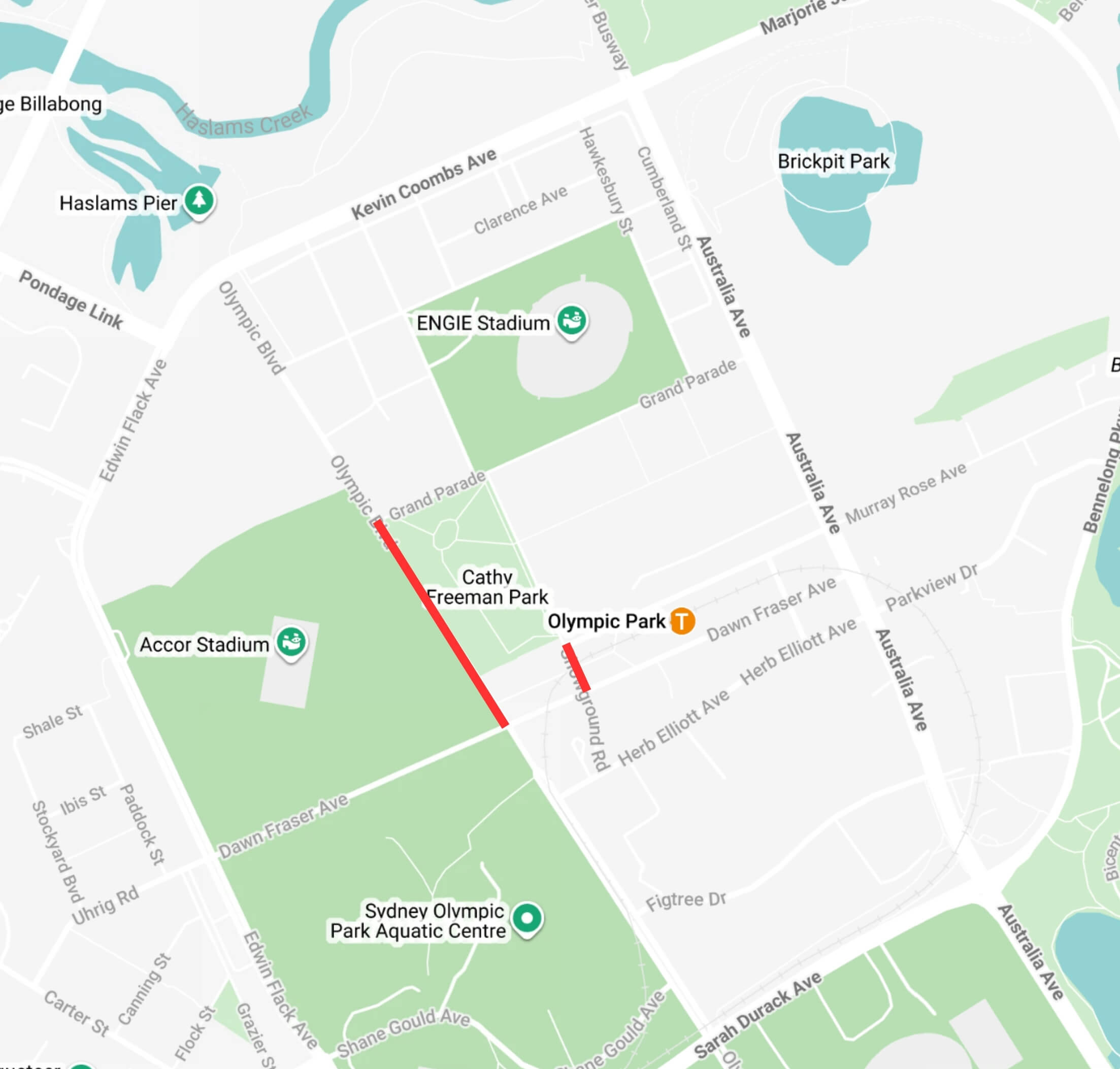 Road closures map